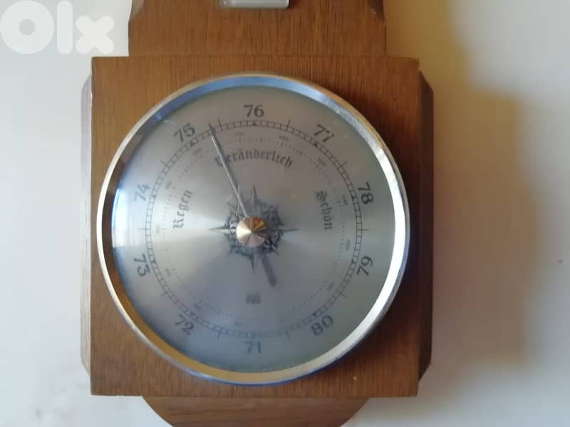 Tempus fugat clock + thermo + baro made in germany 55cm 3