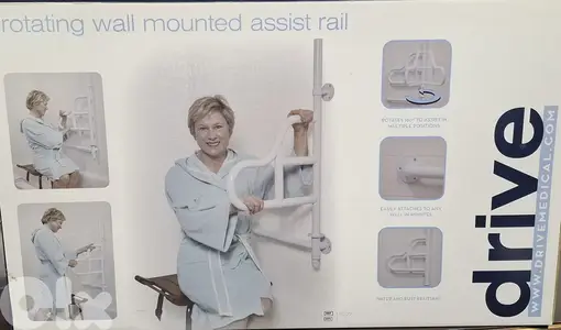 Rotating wall mounted assist bar -drive