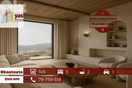 Bkaatouta 145m2 | Under Construction Chalet | Mountain View | DA