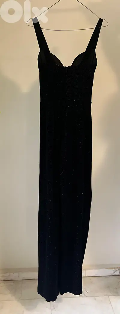 Black Shimmer Jumpsuit | جمبسوت أسود لامع
