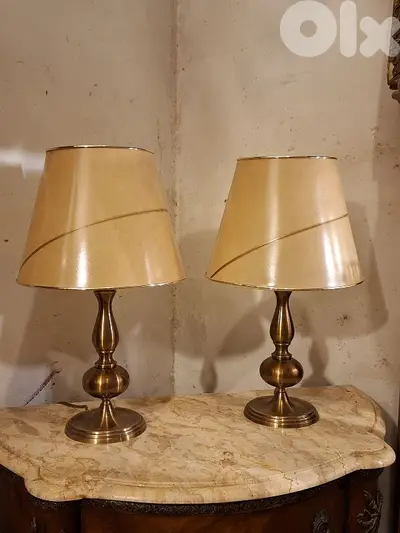pair of bronze lamps