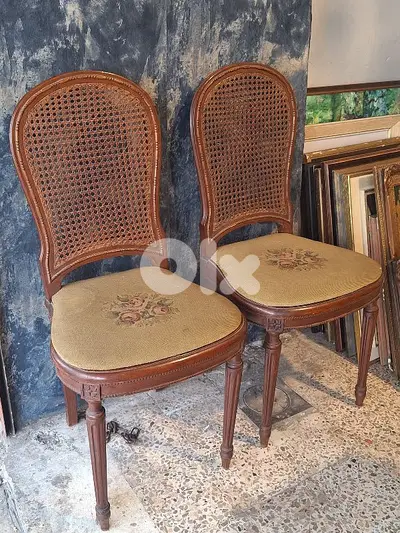 pair of aubisson chairs