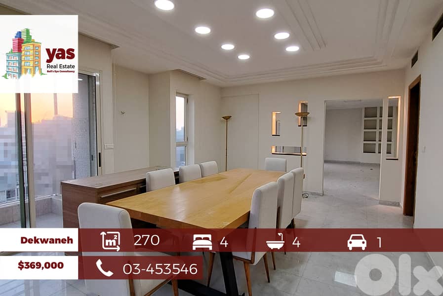 Dekwaneh/City Rama 270m2 | Well Maintained | Prime Location |PA| 0