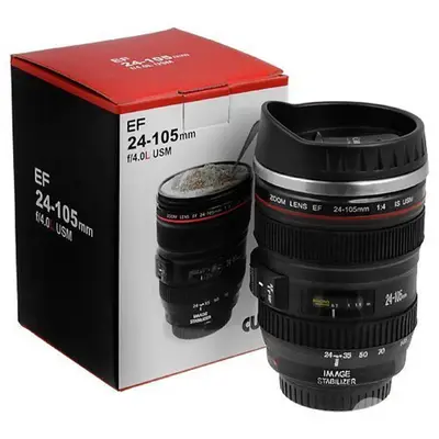 Camera lens coffee mug