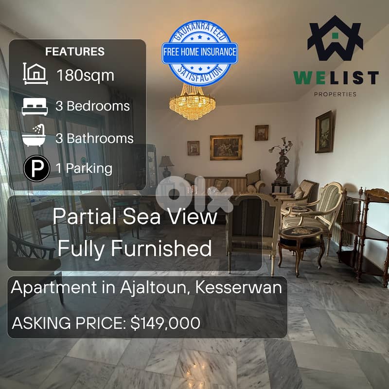 180sqm Apartment for sale in Ajaltoun, Kesserwan   REF: NW25ASAJ180149 0