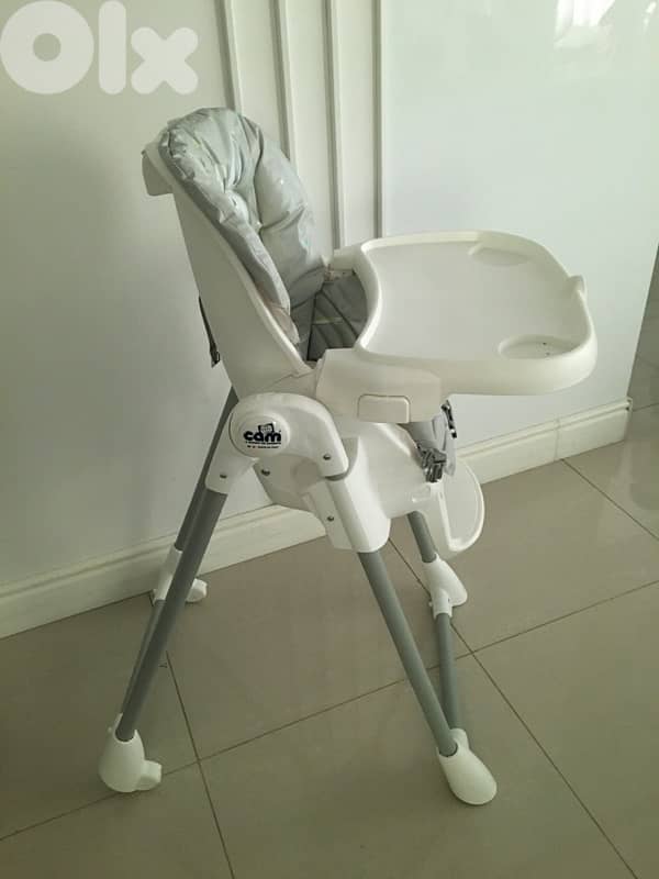 Cam Campione High Chair Grey Bunny  DESCRIPTION: 1