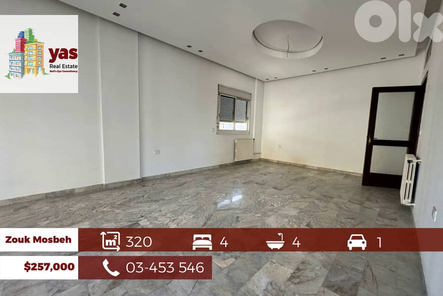 Zouk Mosbeh 320m2 | Generous dimensions | Calm Area | EL/CH 0