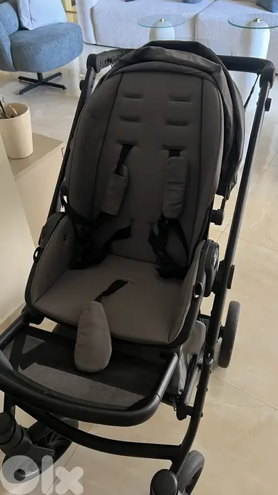 Anex E-Type 2-in-1 Travel System – Eco-Leather Luna stroller.