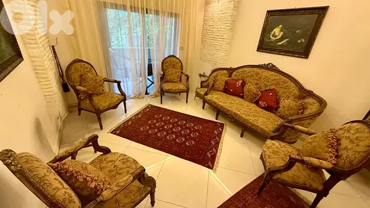 طقم صالون لويس الخامس عشر فاخر خارق النظافة (خشب جوز) سعر مغري