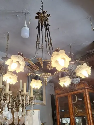french bronze chandelier
