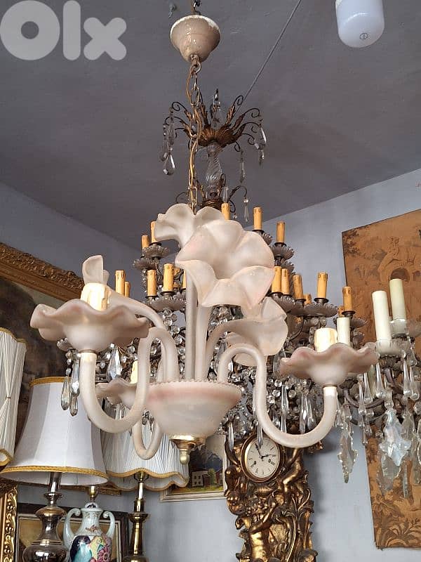 murano flower shaped small chandelier 4