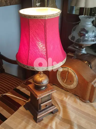 coffee grinder base wood lamp