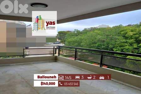 Ballouneh 145m2 | Well Lighted Flat | Greenery View | Calm Street | EL