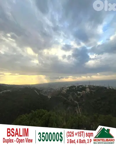 325 sqm Duplex For Sale in Bsalim with 15 sqm Terrace !!