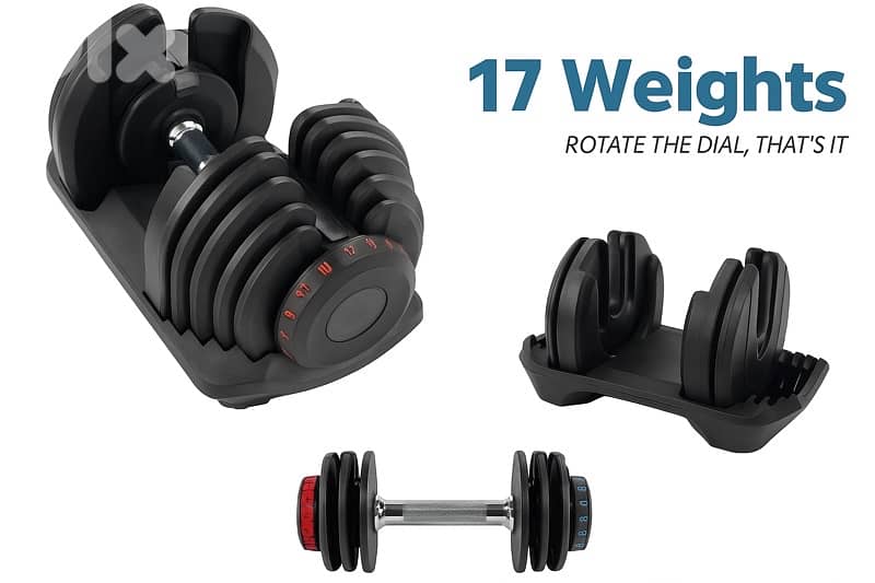 Adjustable Dumbbells 5 to 40 kg - Pair 2
