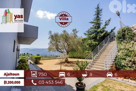 Ajaltoun 750m2 | Villa | New | Panoramic View | High-end |