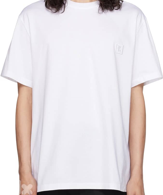 Wooyoungmi Original White Beads T-Shirt size 46 3