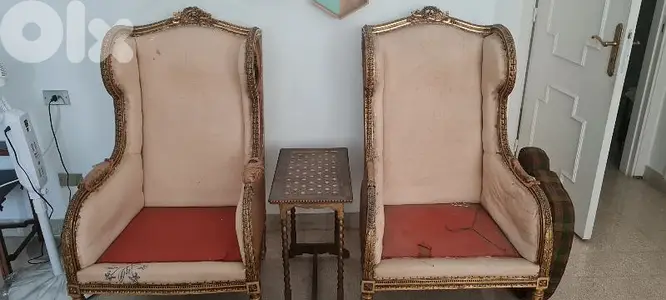 2 antique big chairs