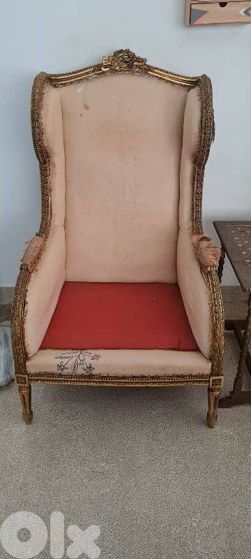 2 antique big chairs 1