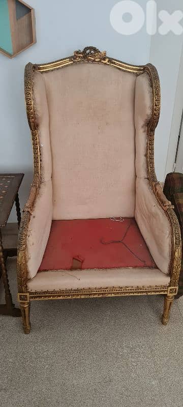2 antique big chairs 2