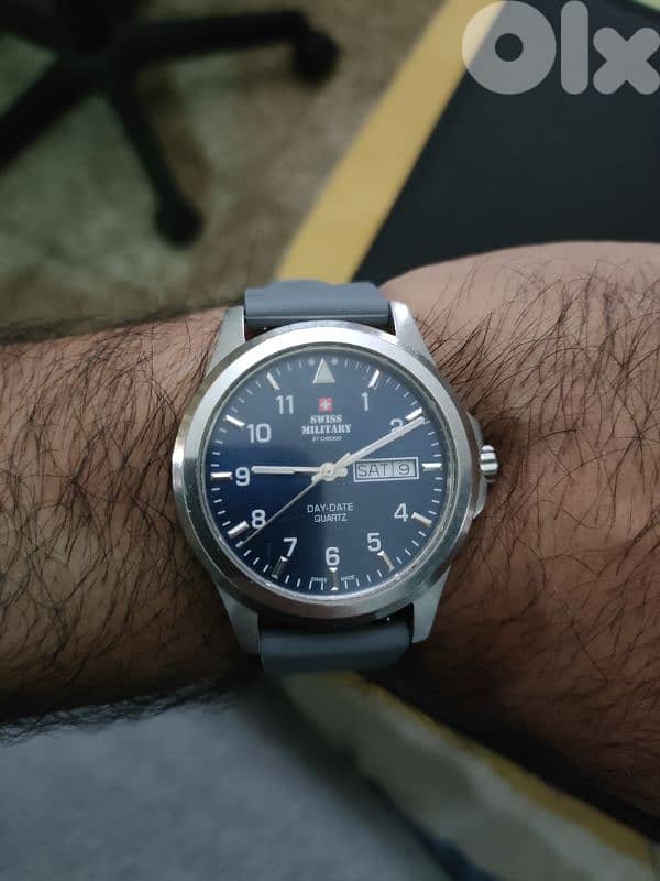 Swiss military by chrono. Day & date. 4