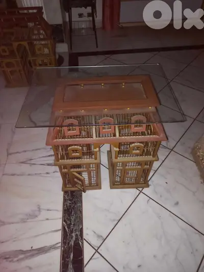 قفص طيور عدد 2 خشب شغل يد يصلح استخدامهم طاولة Bird Cage $110 each