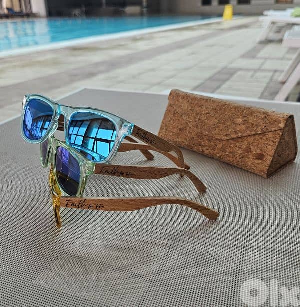 FAITH BRAND  KIDS , Polarized anti UV rays, wooden Sunglasses 0
