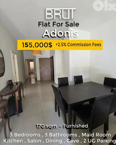 Furnished apartment for sale in Adonis - Prime Location 10 yo Building