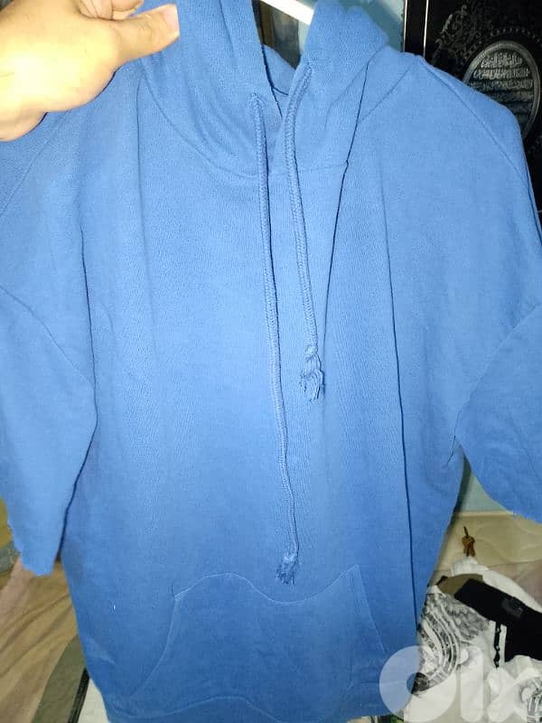 Blue hoodie. 0