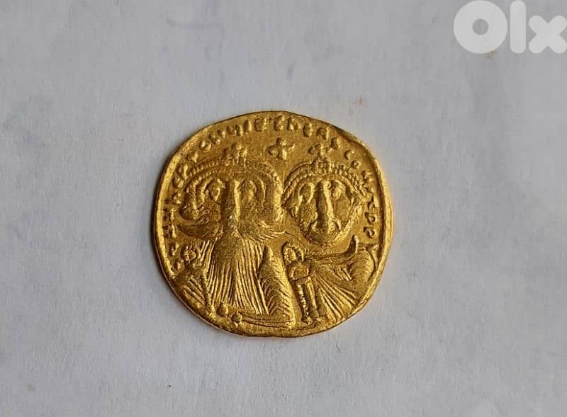 Constans II & Constantine IV ancient Byzantine Gold coin year 641-668 0