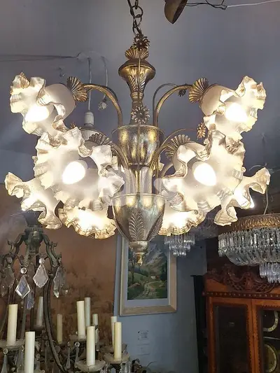 flower shaped lamps brass chandelier
