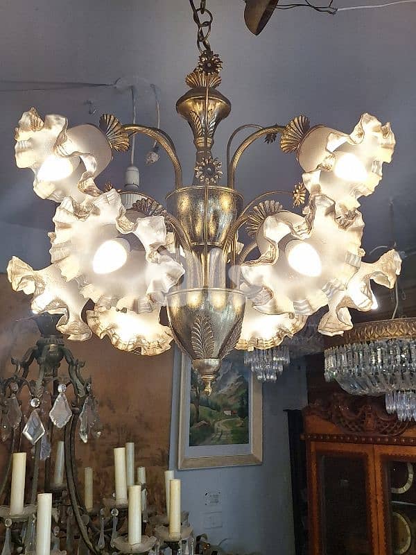 flower shaped lamps brass chandelier 0