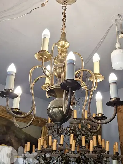flemish english brass chandelier