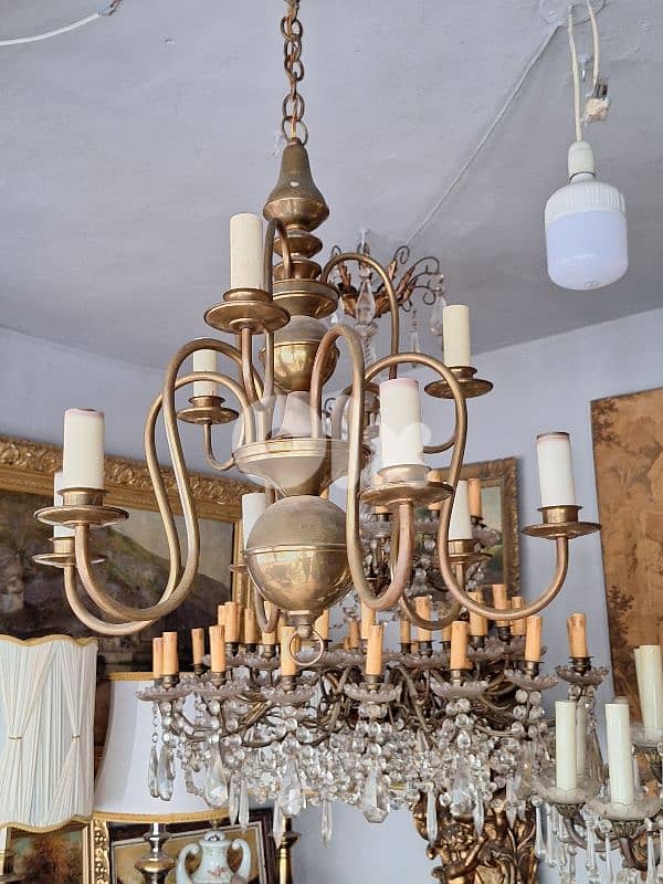 flemish english brass chandelier 6