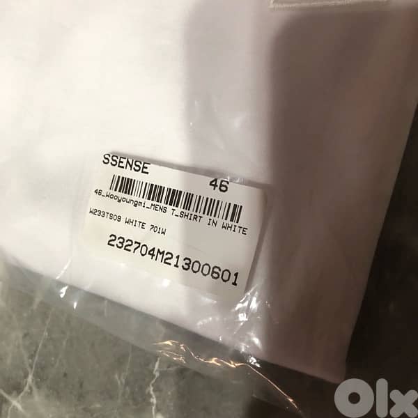 Wooyoungmi Original White Beads T-Shirt size 46 2
