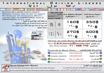 International Driving License (IDL) International Driving License (IDL)