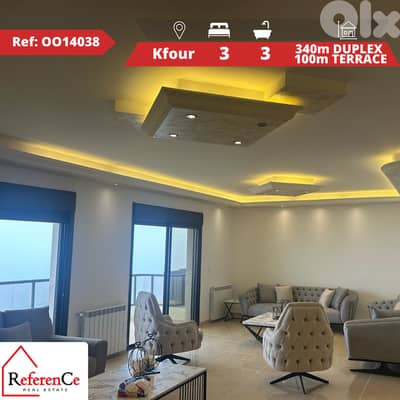 Furnished duplex with terrace in Kfour دوبلكس مفروش مع تراس في الكفور