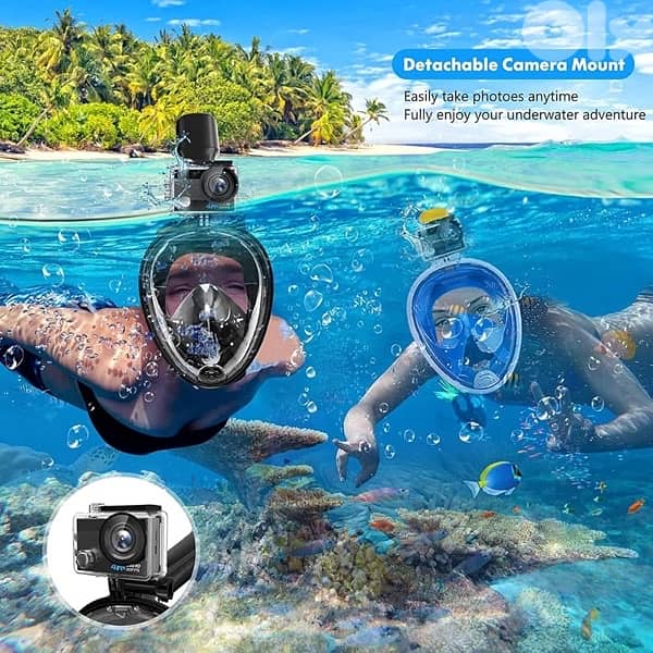 AquaView Full-Face Snorkel Mask Anti-Fog & 180° Panoramic View 0
