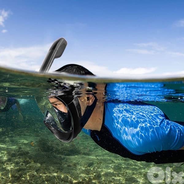 AquaView Full-Face Snorkel Mask Anti-Fog & 180° Panoramic View 1