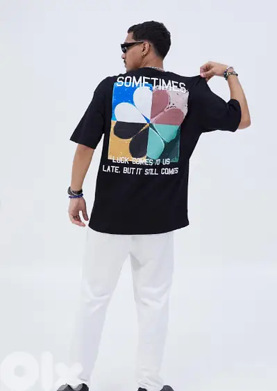 YEP - T-shirt Black oversize size S