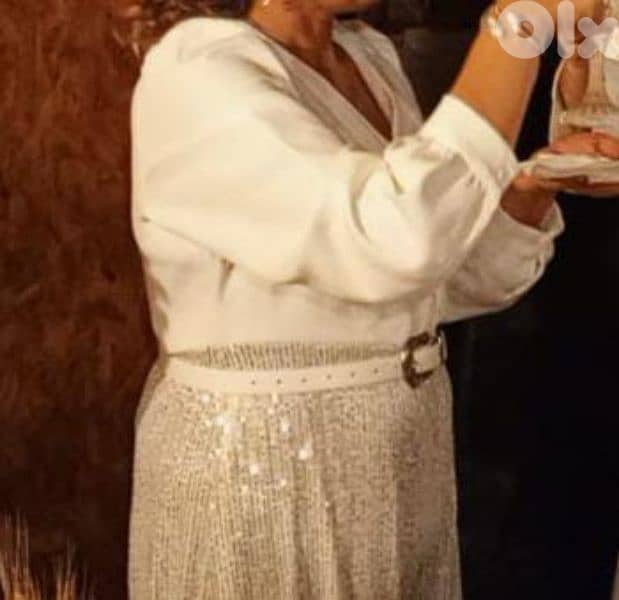 white and silver jumpsuit 0