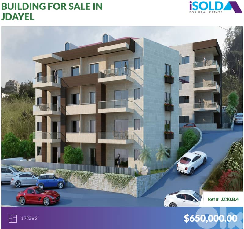 1,783m2 Building 4Sale Consisting of 3 Shops and 4 Floors in Jedayel 0