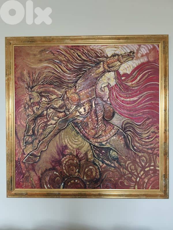 hrair,oil on canvas,110x110cm,one of his best work,oil on canvas 0