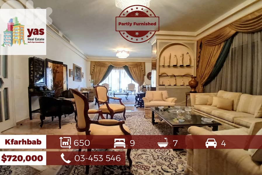 Kfarhbab 650m2 | Spacious Duplex | Super Luxury | Open View | YV/EH | 0