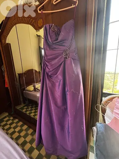 Purple Wedding Guest Dress Size L