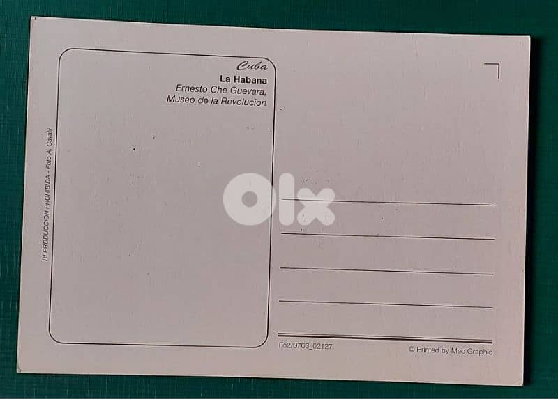 Che Guevara La Habana rare  postcard # CH-3 1