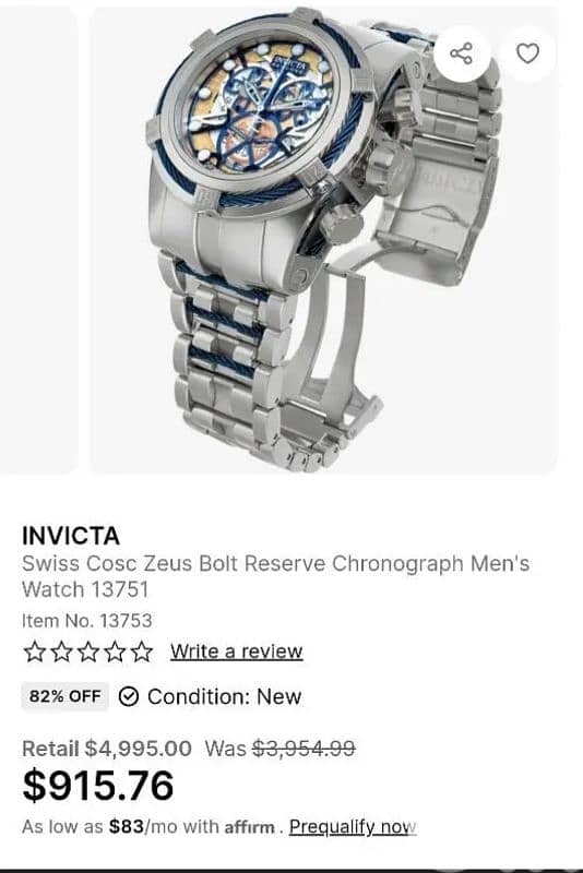 invicta zeus Swiss made 3