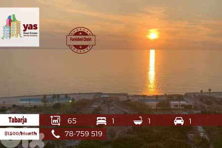 Tabarja 65m2 | Furnished Chalet | Luxury Resort | Sea View | Rent | YV