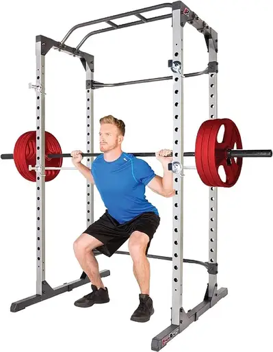 cage and squat rack with land mind