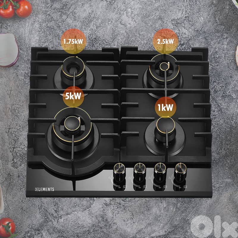 KB ELEMENTS BUILT-IN GAS COOKTOP ( 4 GAS BURNERS ) - ELK130GH4 2